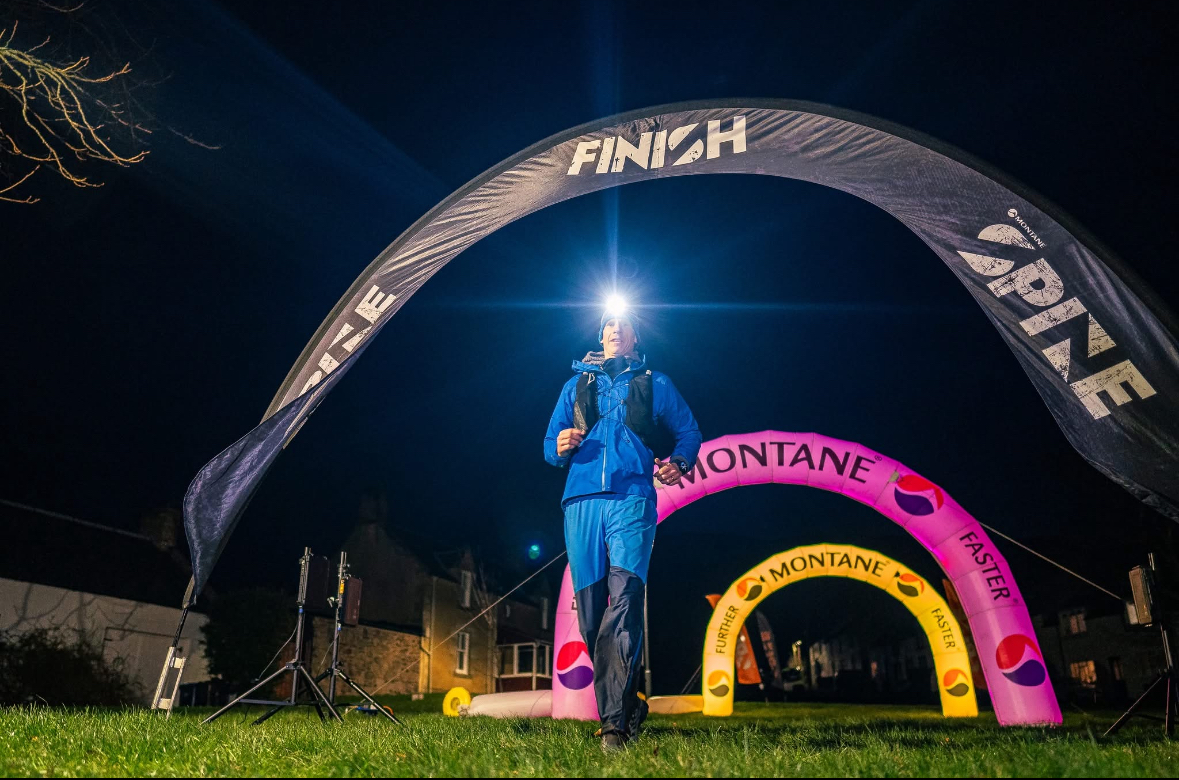 Paul Grundy Crosses the finish line