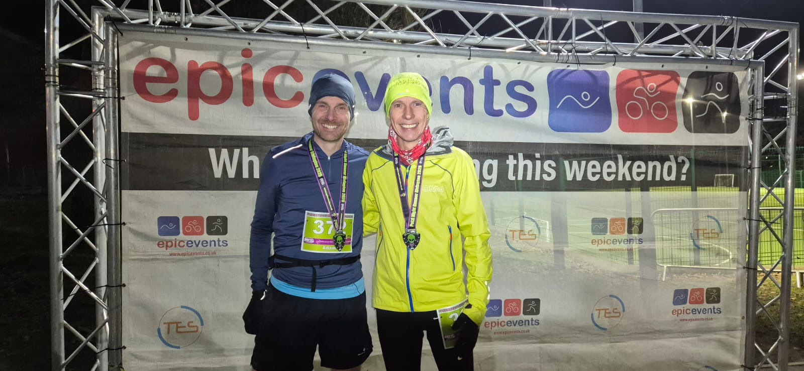 Adam and Kevin after completing the infamous Rivington Night Run