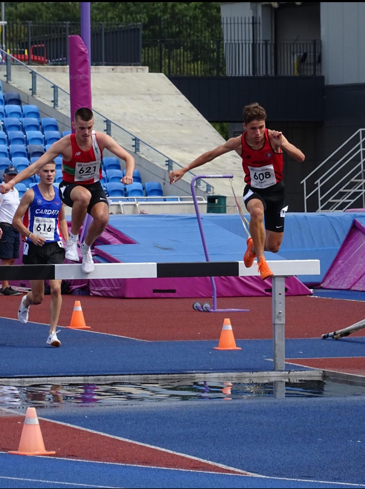 Benjamin Hall took an excellent bronze medal in the 3000m steeplechase