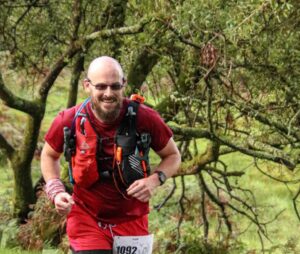 Michael Wilkinson running 'The Lap' ultramarathon at the weekend. Picture by Charlotte Wilkinson